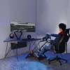 NanoRS RS155 Supporto pieghevole in acciaio per volante da gaming con supporto pedali regolabile antiscivolo