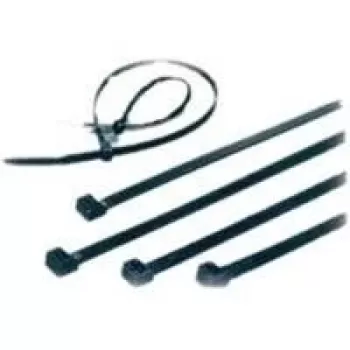 Fascetta per cavi, nylon resistente alle intemperie, nero - lunghezza 100 mm larghezza 2,5 mm