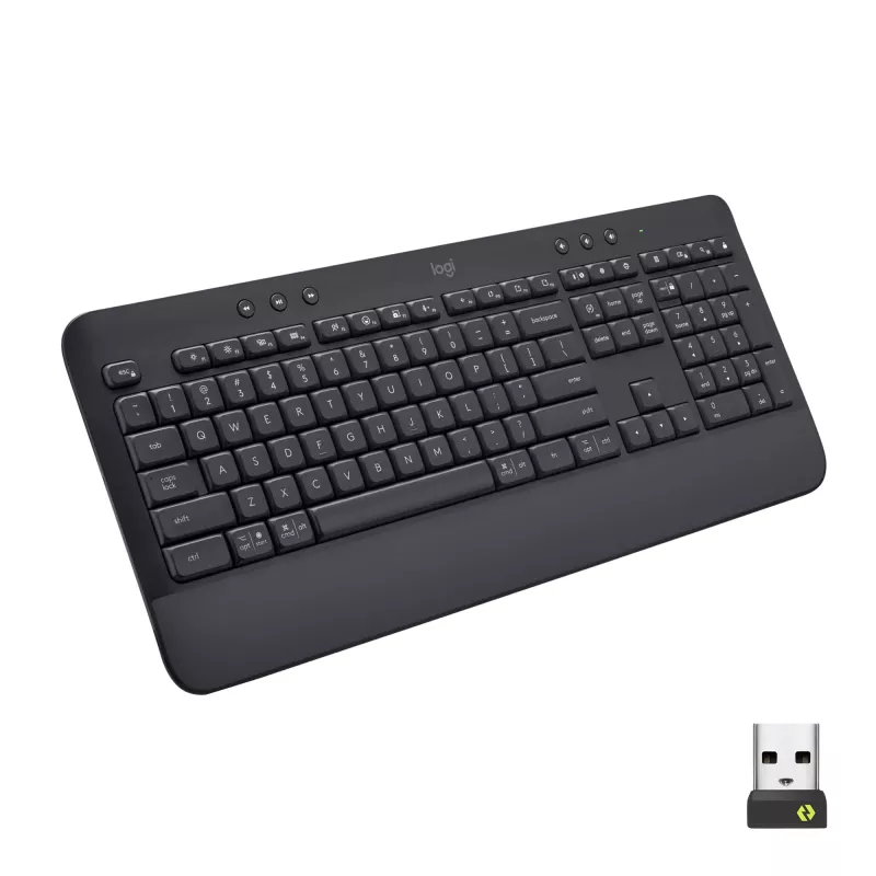 Logitech Signature K650 Tastiera wireless, Bluetooth 5.1, QWERTZ, svizzera (CH), grafite (920-010912)
