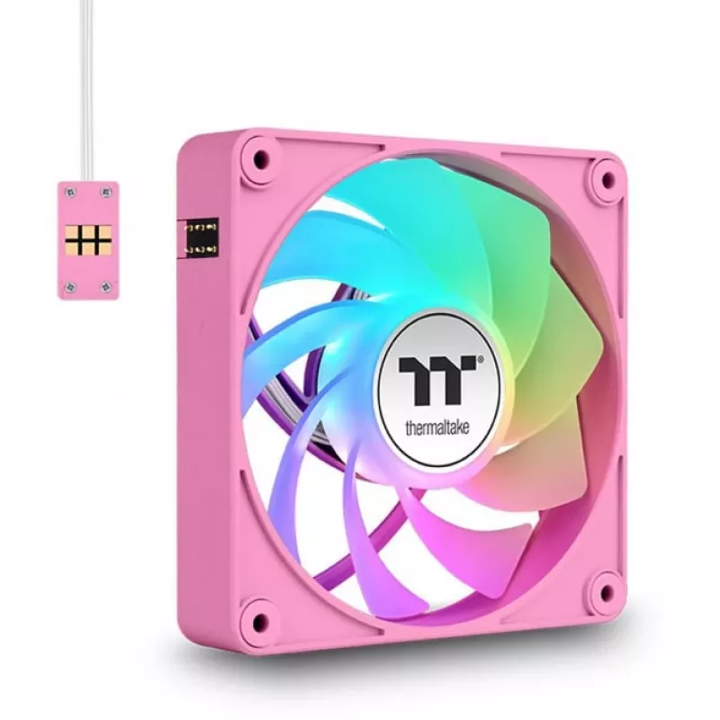 Ventole THERMALTAKE CT140 EX Reverse ARGB Sync 140 mm, 500–1800 RPM, rosa, 3 pezzi