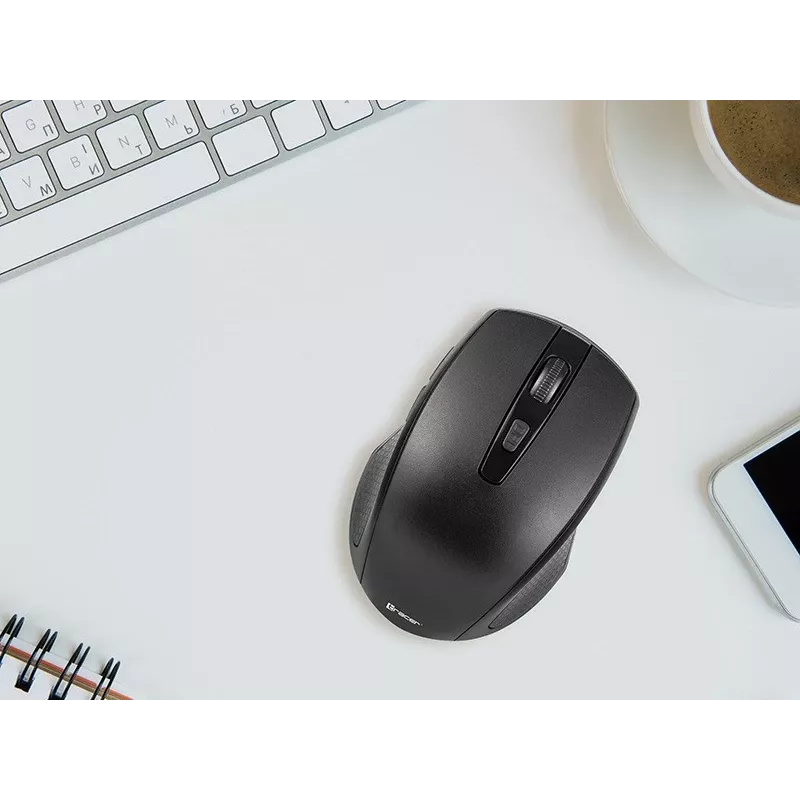 Mouse ottico wireless TRACER TRAMYS46729, RF 10 m, 1600 DPI, 6 tasti, per destrimani, ricevitore nano, a batteria
