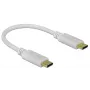 Delock - cavo USB-C/alimentazione - connettore maschio USB-C 24 pin a connettore maschio USB-C 24 pin - 5 A - 15 cm - USB Power Delivery (100 W), supporta Power Delivery 2.0 - bianco (85357)