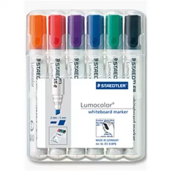 Pennarello Staedtler 351 B WP6 6 pezzi nero blu verde arancione rosso viola