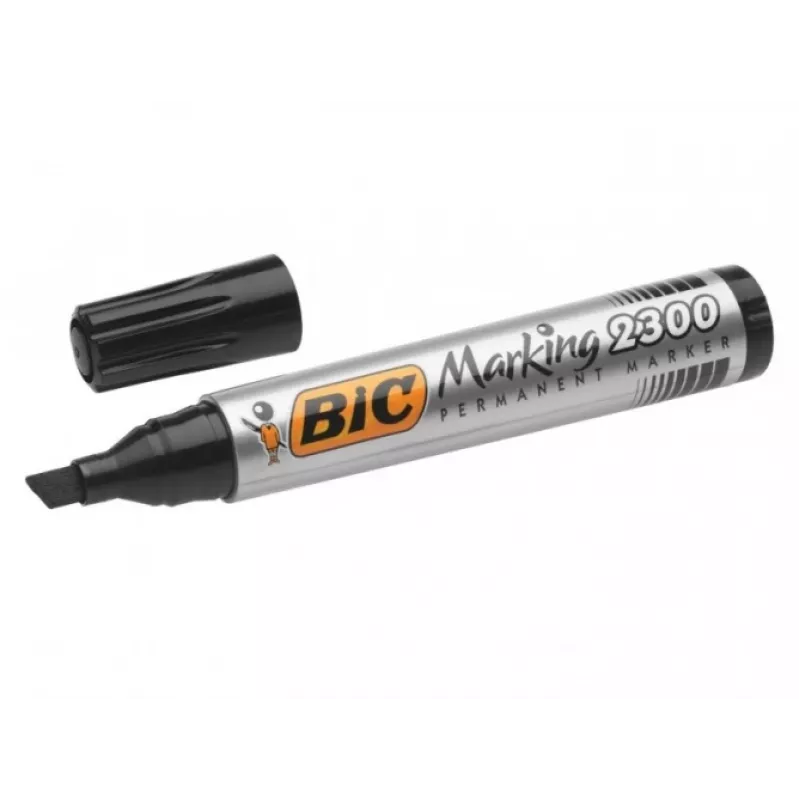 Pennarello indelebile BIC ECO 2300, nero, punta tonda 4–5 mm