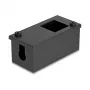 Scatola di distribuzione DELOCK Easy 45 supporto modulo per montaggio a tavolo o a parete, metallo, nero, 2x22,5x45 mm o 1x45x45 mm