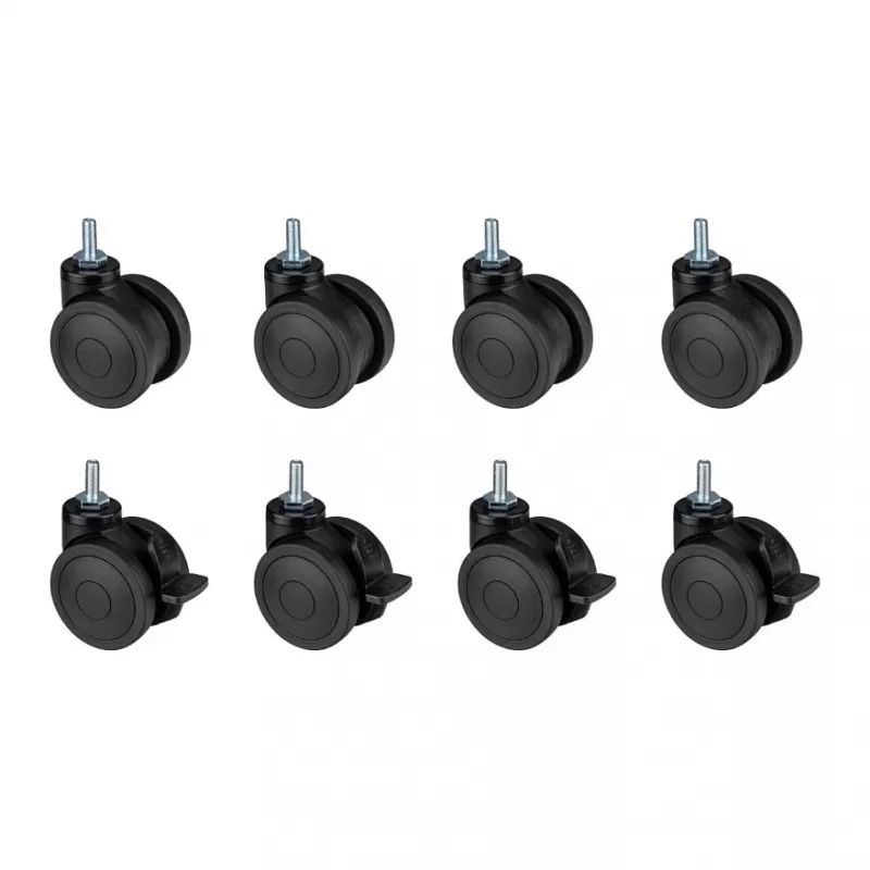OPLITE Rotelle piroettanti con freno per GTR S8/S8 Elite nero retail (OP-CW)