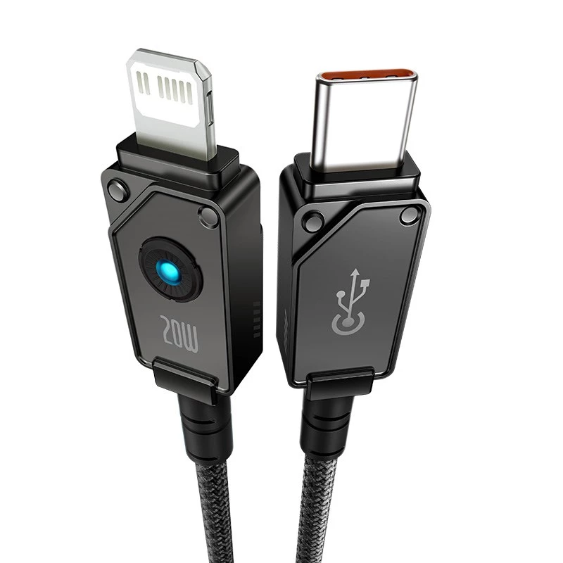 Cavo Baseus Unbreakable USB-C a iP 2 m 20 W nero