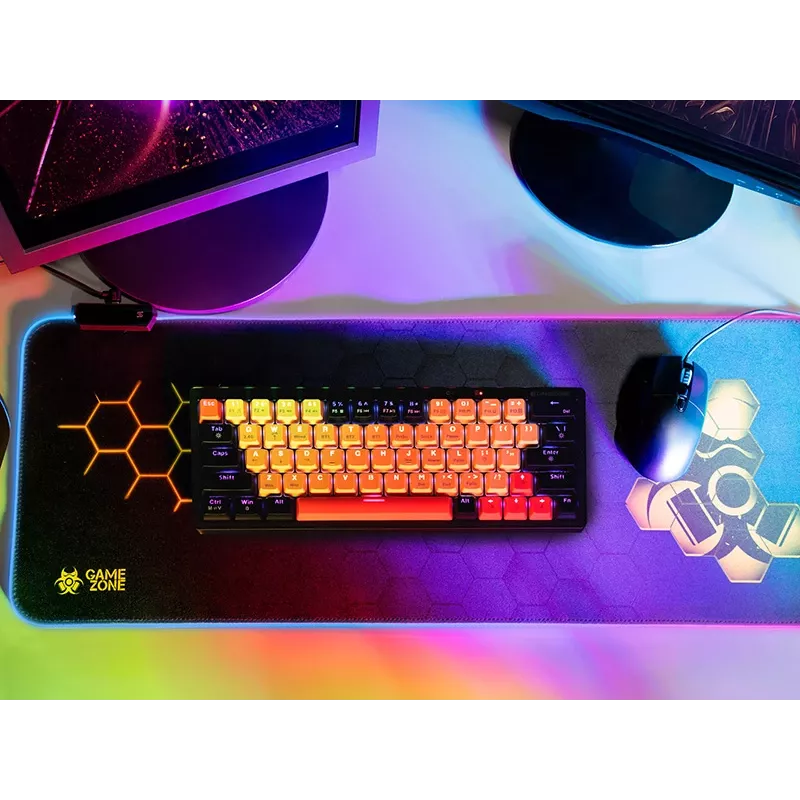 TRACER GameZone Hexy1 RGB tappetino per mouse e tastiera, 80 x 30 x 0,4 cm, nero