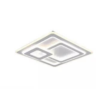 Plafoniera LED TRIO 629219331, 51×51 cm, bianco opaco