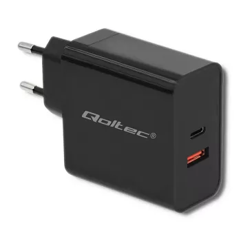 Alimentatore QOLTEC 51716 — AC 220–240V a 20V 3A (63W), nero, caricabatterie universale da interno