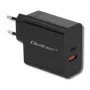 Qoltec 51716 caricabatterie da parete 63 W, USB-C PD + USB QC 3.0, 5-20 V 1,5-3 A, nero
