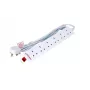 Microconnect MC-UKSURGESTRIP6-5M prolunga elettrica 6 uscite AC per interni bianco