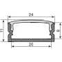 Profilo a U per strisce LED EUROLITE 51210970, 20 mm, nero, 2 m