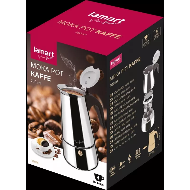 Caffettiera per fornello LAMART LT7076 200 ml acciaio inox