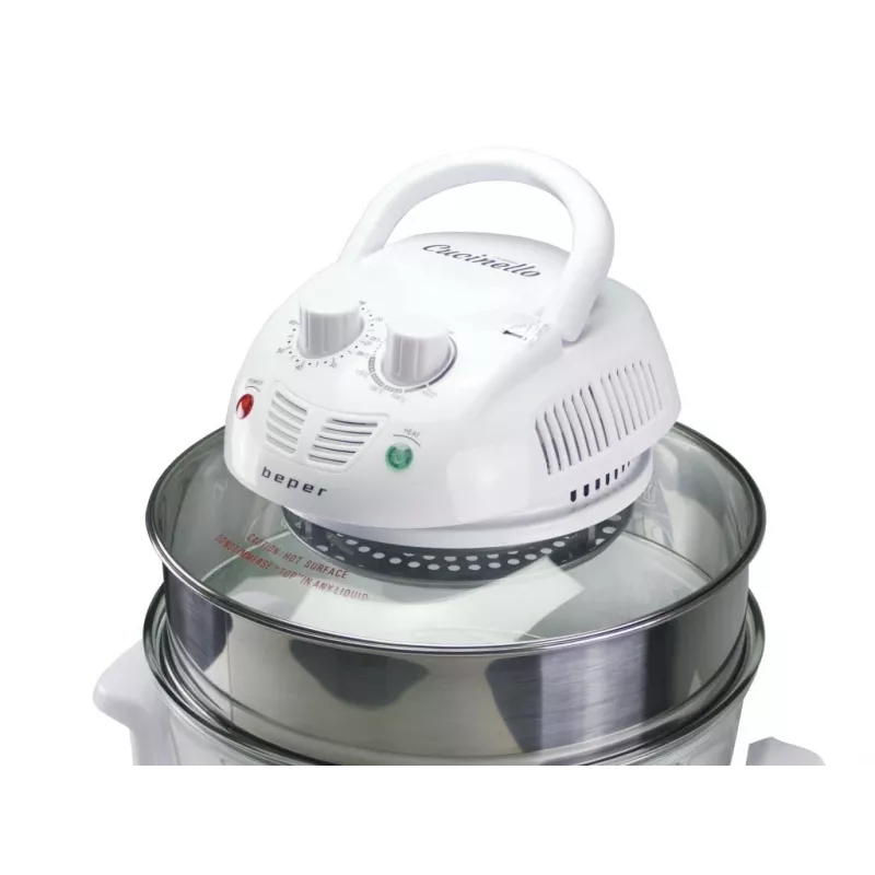 Cuocivapore elettrico Beper BF.640 a 2 piani, timer regolabile, cuocivapore da tavolo