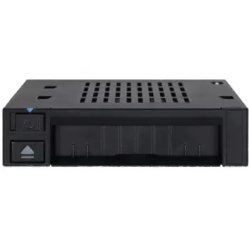 ICY DOCK - MB521SP-B - Dock per HDD/SSD SAS/SATA da 2.5 singolo vano in vano frontale da 1x 3,5 telaio hot-swap con interruttore on/off e pulsante di espulsione