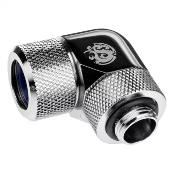 Tubo per raffreddamento a liquido PC BitsPower BP-E90RMLA14 — ottone, diametro 14 mm, argento