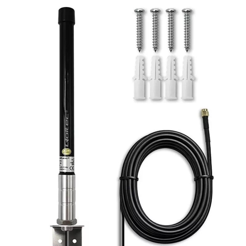 Antenna omnidirezionale 4G LTE esterna QOLTEC 15 dBi con connettore SMA