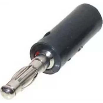 Connettore maschio a banana ShiverPeaks 56200-S – singolo connettore a banana, nero, contatto ad alta conducibilità
