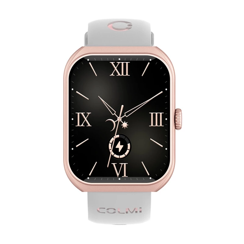 Smartwatch Colmi P86 oro rosa con cardiofrequenzimetro, impermeabile