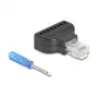 Adattatore per cavo DeLOCK 90654 RJ45 morsettiera 8 poli nero