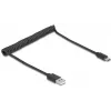 Cavo USB DeLOCK USB 2.0 0,75 m USB A USB C nero 90368