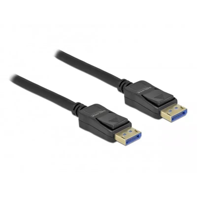 Delock - Cavo DisplayPort - DisplayPort (M) a DisplayPort (M) - DisplayPort 2,0 - 2,0 m - Supporta 10K 60 Hz (10.240 x 4320) - nero (80262)