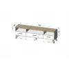Cama supporto TV LOTTA 180cm bianco + rovere sonoma