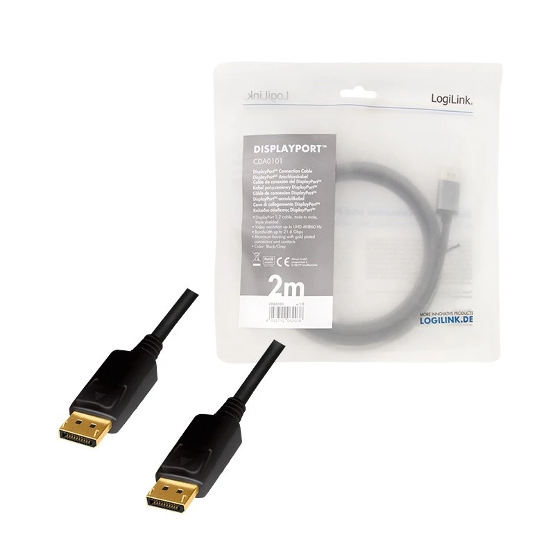 Cavo DisplayPort LogiLink CDA0101 2 m nero grigio