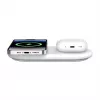 Belkin WIZ021VFWH - base di ricarica wireless 2-in-1 con tecnologia Qi2 15 W, bianco