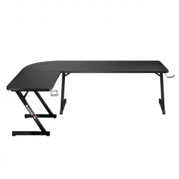 Scrivania ad angolo Huzaro Hero 7.0 nero – scrivania ad angolo, piano in fibra di carbonio 1540×1170×725 mm, struttura in alluminio, spessore piano 1,5 cm