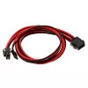 PHANTEKS prolunga PCIe 6+2 pin 50cm - rivestita nero/rosso (PH-CB8V_BR)