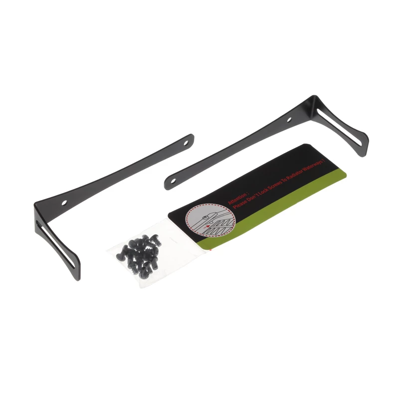 Supporto radiatore BitsPower BP-120RADHV2-BK — staffa di montaggio nera per radiatori da 120 mm