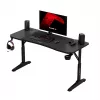 Scrivania da gaming huzaro Hero 3.6 — rettangolare 1400×600 mm, regolabile in altezza 560–790 mm, nero, gambe a H, piano da 15 mm