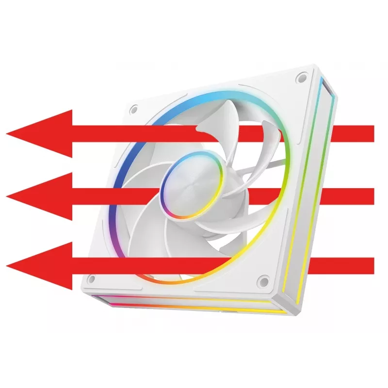 Ventola per case MODECOM VOLCANO LOOP 120 ARGB Reverse Fan bianco 120 mm, PWM, 400–1400 RPM
