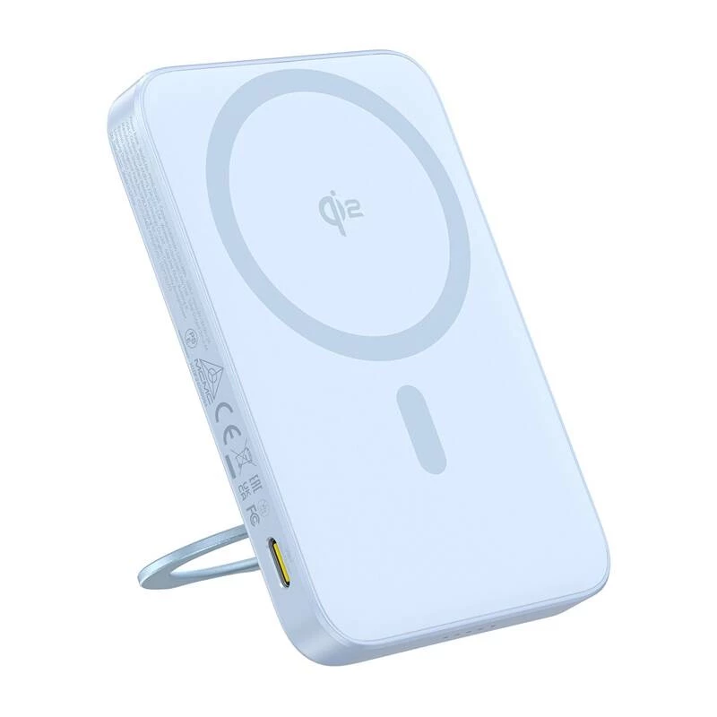 Powerbank Baseus PicoGo Qi2 5000 mAh 20 W blu caricabatterie portatile wireless e con cavo