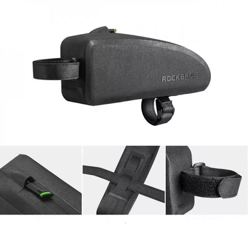 Rockbros AS-019-1 Borsa da telaio per bici impermeabile 1,6 l nero