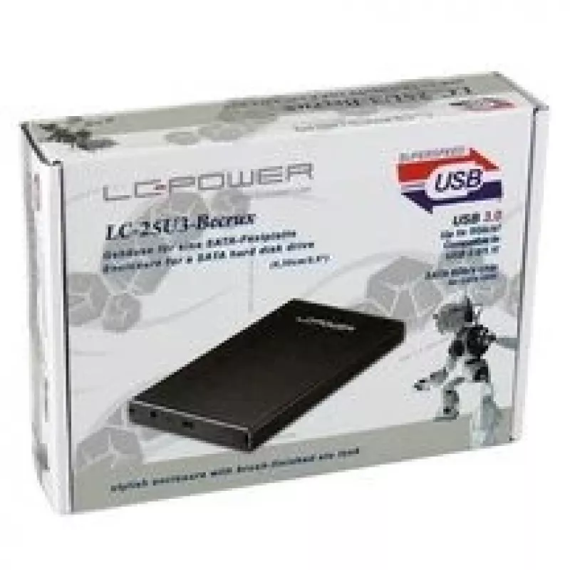 Case esterno per disco fisso LC-Power LC-25U3-Becrux nero