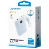 Powerbank Vention 10000mAh 22,5W — 2× USB‑C, 1× USB‑A, blu