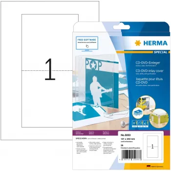 Scheda per CD HERMA 121x242 mm
