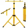 Stativo MACLEAN MCE583 regolabile in altezza per fari, struttura in metallo, giallo
