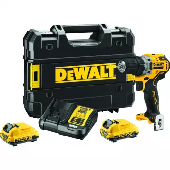 Avvitatore a batteria DeWALT DCD701D2-QW, 12V, 1500 giri/min, 57,5 N·m, 2 batterie da 2 Ah