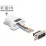 Kit di montaggio DeLOCK D-Sub 15 poli maschio su RJ12 femmina bianco