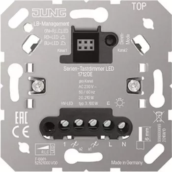 Dimmer da parete a serie jung 1712DE — dimmer a serie per il controllo della luce (modello 1712DE)