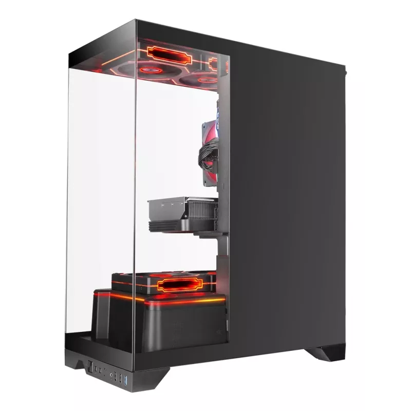 Case PC midi tower TACENS Mars Gaming MCPRISMA, nero, vetro temperato, supporta ATX/Micro-ATX/Mini-ITX, 2x vani 3,5