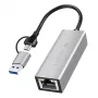 Adattatore USB-A/-C a Ethernet 2,5G, grigio