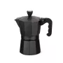 Caffettiera moka Maestro MR-1666-3-Nero, macchina per caffè manuale in alluminio per 3 tazze, 150 ml, nero