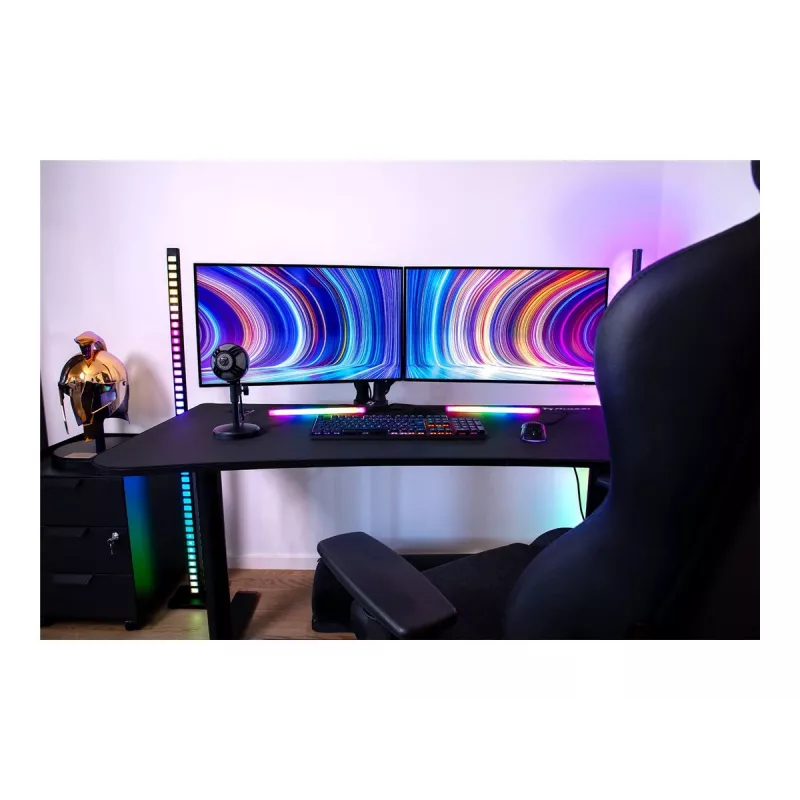 Scrivania gaming Arozzi Arena Medium ARENA-MEDIUM-PBK, 140 x 75,5 cm, tappetino in microfibra su tutta la superficie, Pure Black