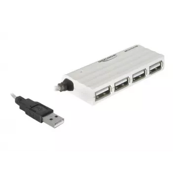 Hub USB DeLOCK 87445 4 porte esterno 480 Mbit/s bianco
