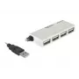 Hub USB DeLOCK 87445 4 porte esterno 480 Mbit/s bianco